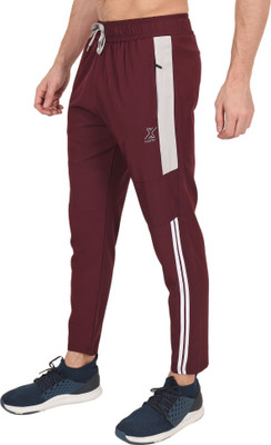 Xohy Colorblock Men Maroon Track Pants