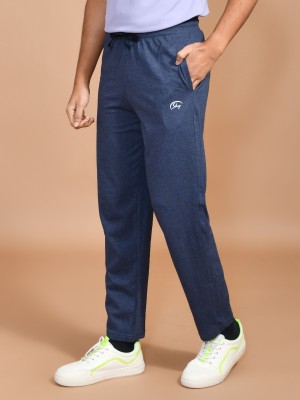 SKYKNIT Solid Men Blue Track Pants