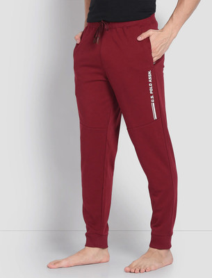 U.S. POLO ASSN. Printed Men Maroon Track Pants