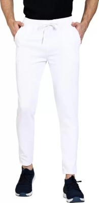 Megapoint Solid Men White Track Pants