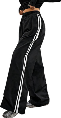 Dockstreet Striped Women White Track Pants