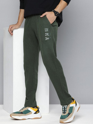 HRX by Hrithik Roshan Printed Men Green Track Pants