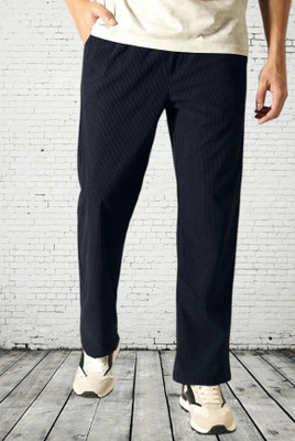 Style Sizzle Solid Men Dark Blue Track Pants