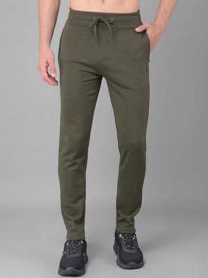 Dollar Solid Men Olive Track Pants