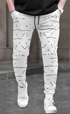 TRIPR Solid Men White Track Pants