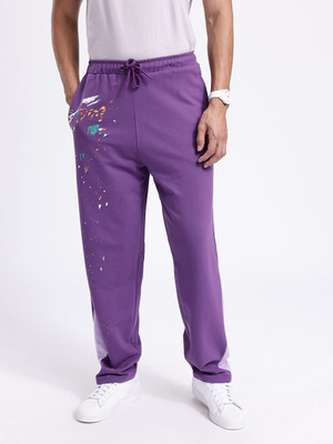Kook N Keech Printed Men Purple Track Pants