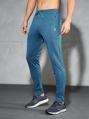 TECHNOSPORT Self Design Men Blue Track Pants