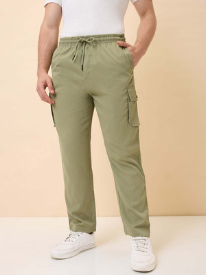 Status Quo Solid Men Light Green Track Pants