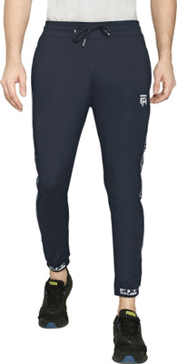 Raysx Solid, Washed, Self Design Men Black Track Pants
