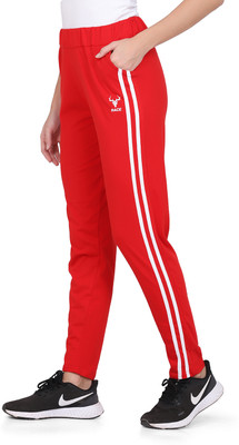 Clothina Solid Women Pink Track Pants
