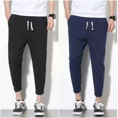 FASHION SARK Striped Men Black, Blue Track Pants