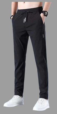 Denzolee Solid Men Black Track Pants
