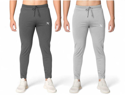 LOTEX Solid Men Grey Track Pants