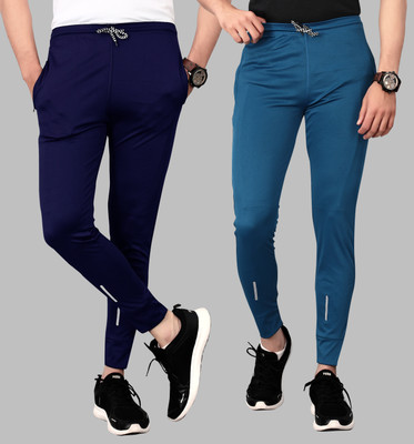 Ryax Solid Men Dark Blue, Light Blue Track Pants