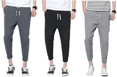 Aphe Fashion Solid Men Black Track Pants