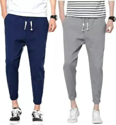 SHMARRT Solid Men Blue, Grey Track Pants