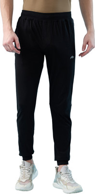 Hint Solid Men Black Track Pants