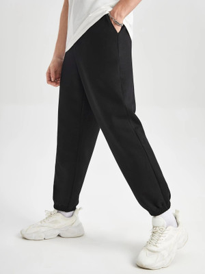 IRONDYE Loose Fit Men Black Trousers