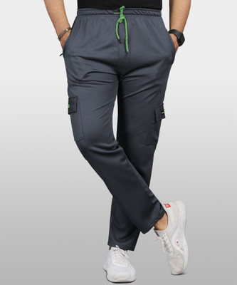 VeBNoR Solid Men Grey Track Pants