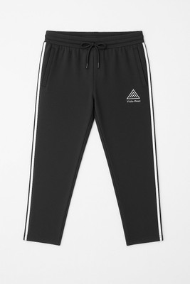 Kcollectionk Solid, Striped Men Grey Track Pants