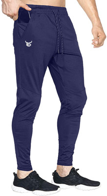 The Modern Soul Solid Men Dark Blue Track Pants