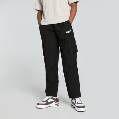 PUMA Solid Men Black Track Pants