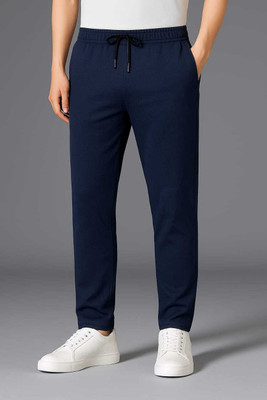 Fashion Science Solid Men Dark Blue Track Pants