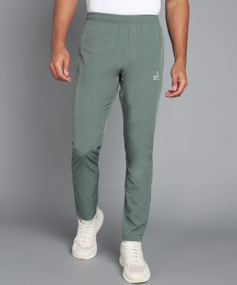 Pace International Solid Men Green Track Pants