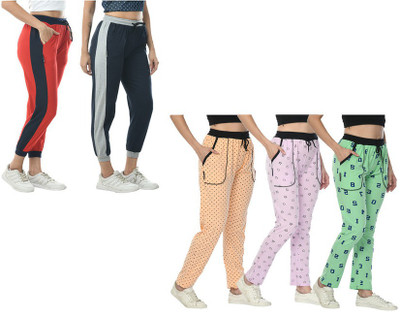 IndiWeaves Printed Women Multicolor Track Pants