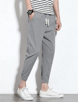 STRAND CREATION Solid Men Grey Track Pants