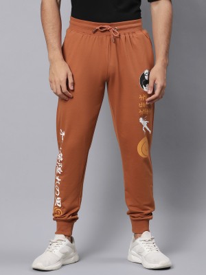 Naruto By Free Authority Graphic Print Men Brown Track Pants