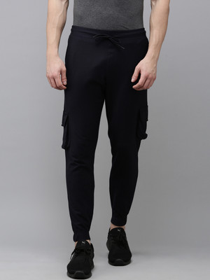 MADSTO Solid Men Black Track Pants