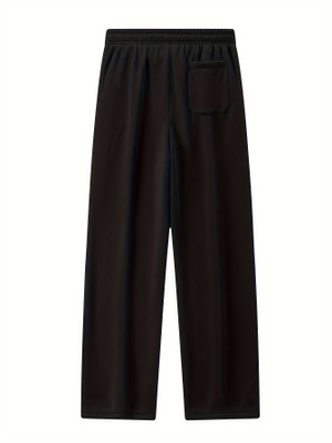 Dockstreet Loose Fit Men Black Trousers