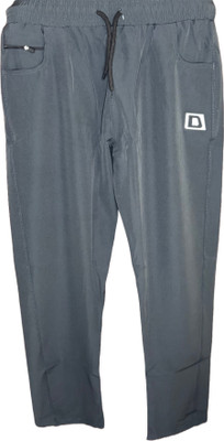 lower men Solid Men Black Track Pants