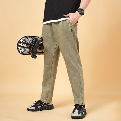 Street 808 by Pantaloons Solid Men Green Track Pants
