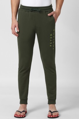 PETER ENGLAND Solid Men Dark Green Track Pants