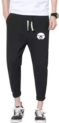 mfb Graphic Print Men Black Track Pants