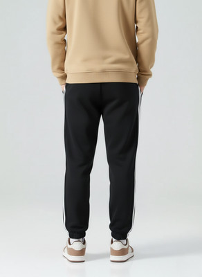 Dockstreet Solid Men Black Track Pants