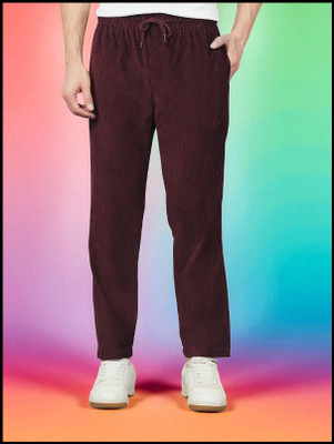 SB Trend Solid Men Purple Track Pants