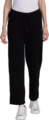 BEING HUMAN Solid Women Black Track Pants