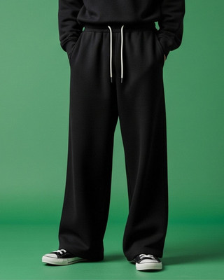 Cloth N Code Solid Men Black Track Pants