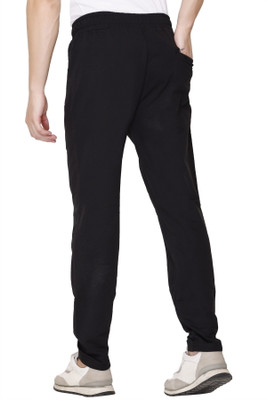 Jinxer Solid Men Black Track Pants