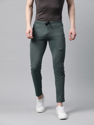 Tom Burg Solid Men Green Track Pants