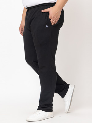YHA Solid Men Black Track Pants