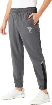 YUNEK Solid Men Grey Track Pants