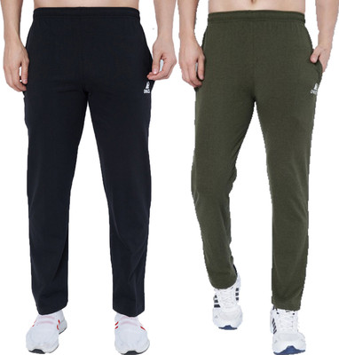 Diwazzo Solid Men Black, Green Track Pants