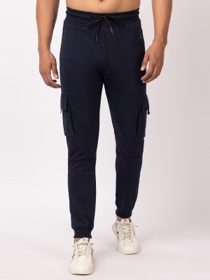 GEE 5 Self Design Men Dark Blue Track Pants