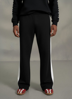Dockstreet Striped Men Black Track Pants
