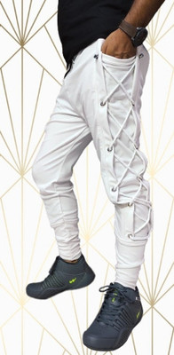 RusticBlooms Solid Men White Track Pants