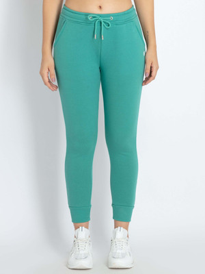 Status Quo Solid Women Green Track Pants